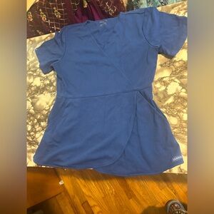 Jaanuu Women's Scrub Top in royal Blue